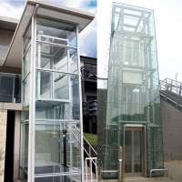 indoor outdoor glass office passenger elevator 8 person 630kg